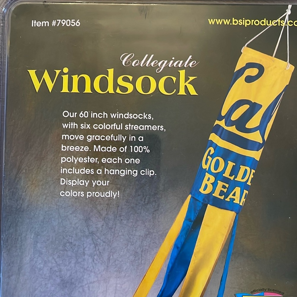 New University of California, Berkeley windsock California golden Bears